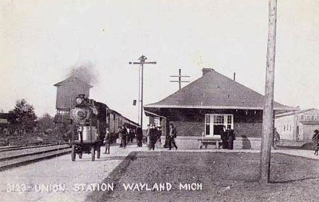 PRR Wayland Depot with Train